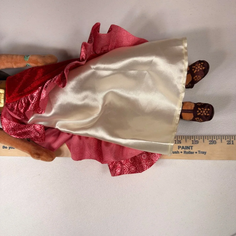 Disney Store Elena of Avalor Plush Doll Red Adventure Dress 20 Inch Large